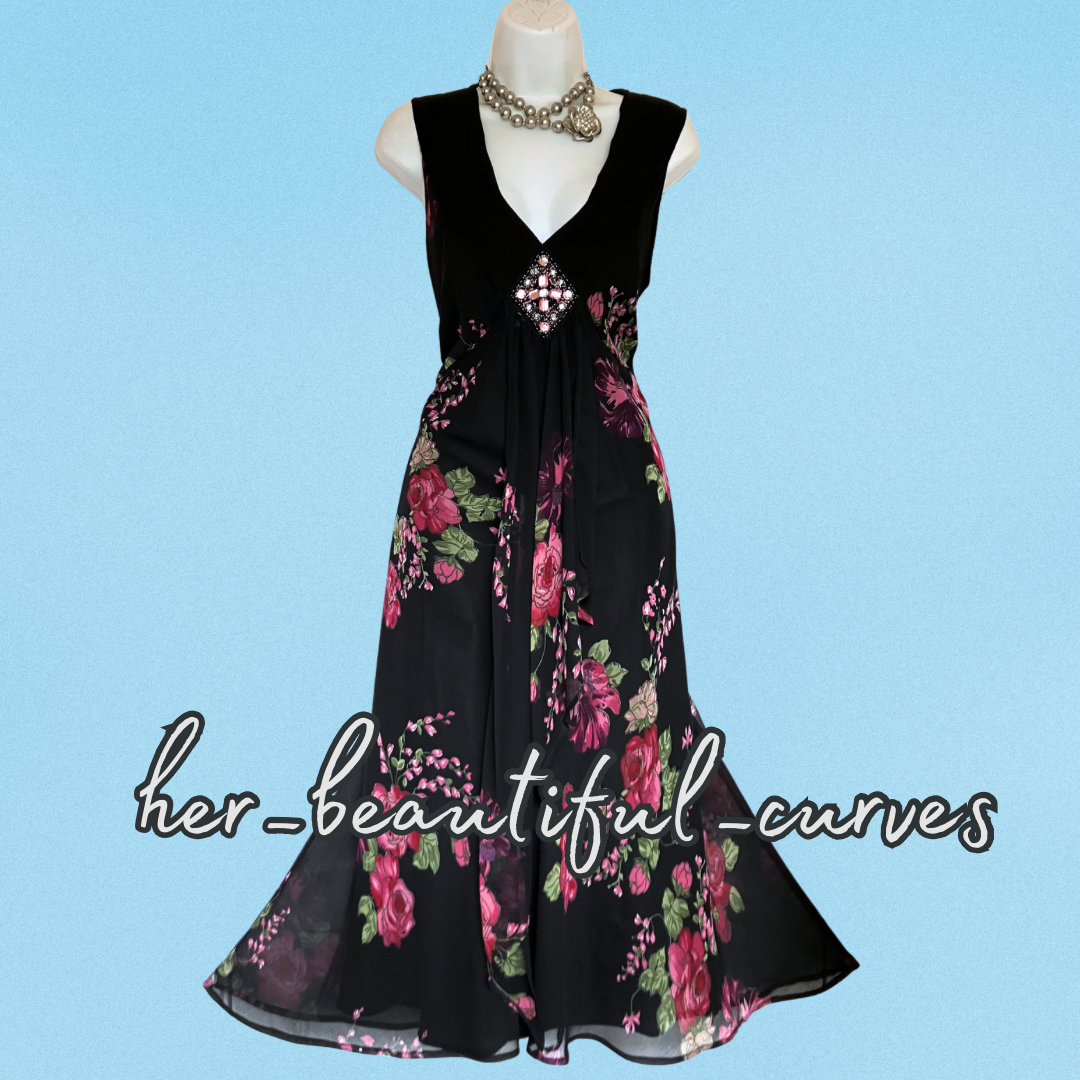 JOANNA HOPE FLORAL PRINT WEDDING OCCASION PARTY DRESS SIZE 20