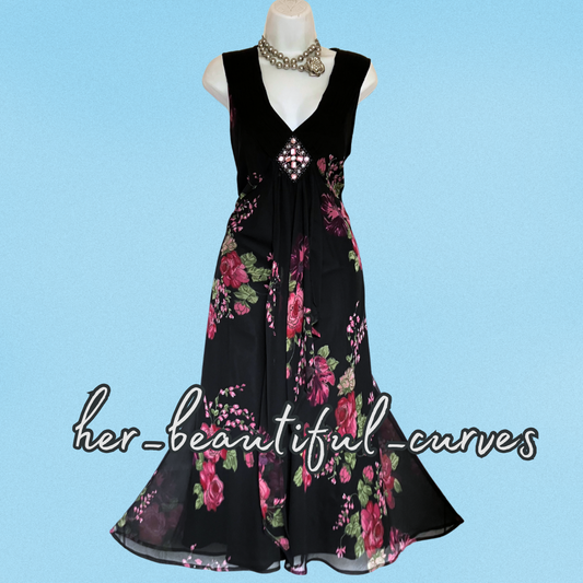 JOANNA HOPE FLORAL PRINT WEDDING OCCASION PARTY DRESS SIZE 20