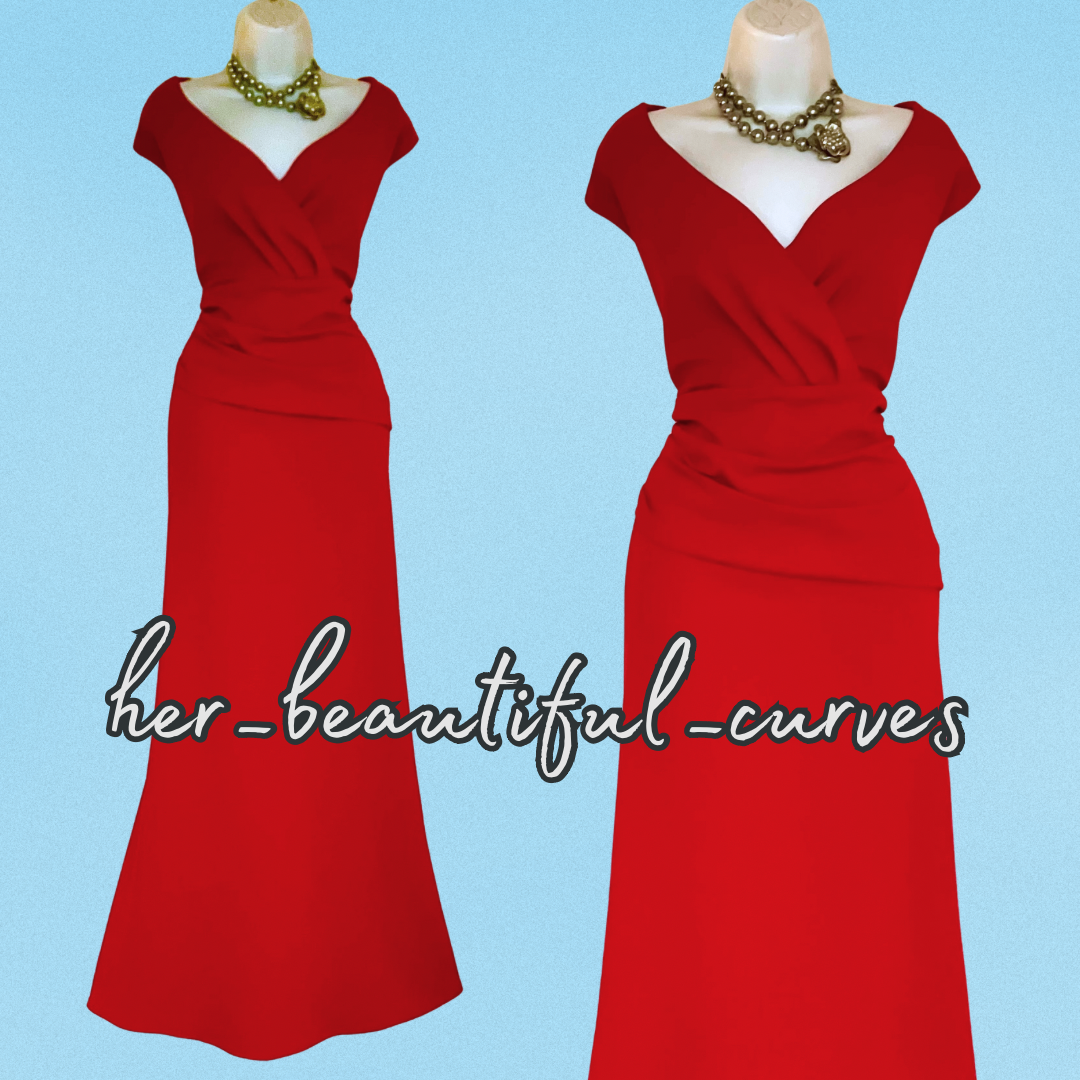 QUIZ RED MAXI WEDDING EVENING PARTY DRESS SIZE 22