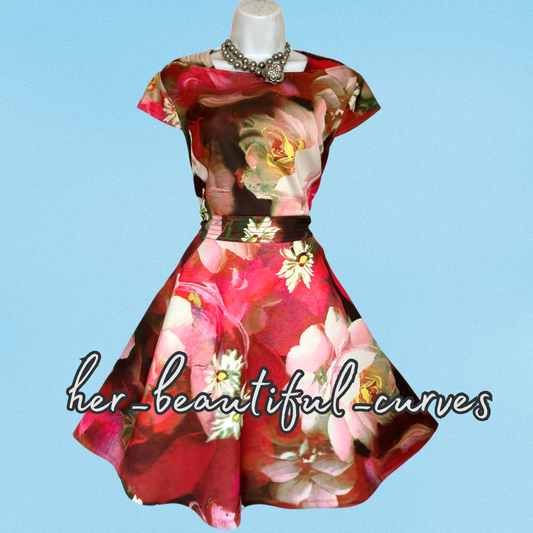 TED BAKER FLORAL PRINT WEDDING OCCASION PARTY DRESS TED SIZE 4 UK SIZE 14