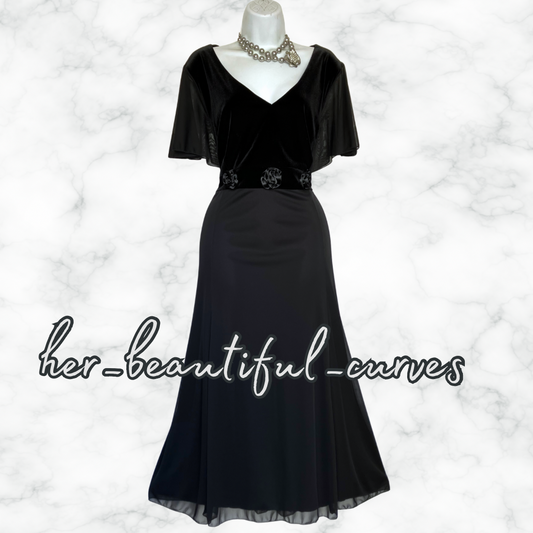 JOANNA HOPE RICH VELVET WEDDING PARTY DRESS SIZE 24 new with tags