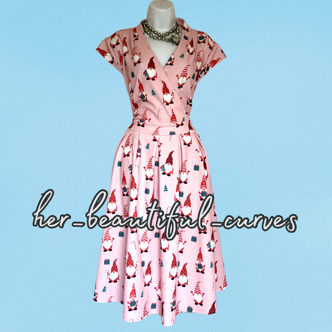 LADY VINTAGE VINTAGE STYLE XMAS OCCASION PARTY DRESS SIZE 22