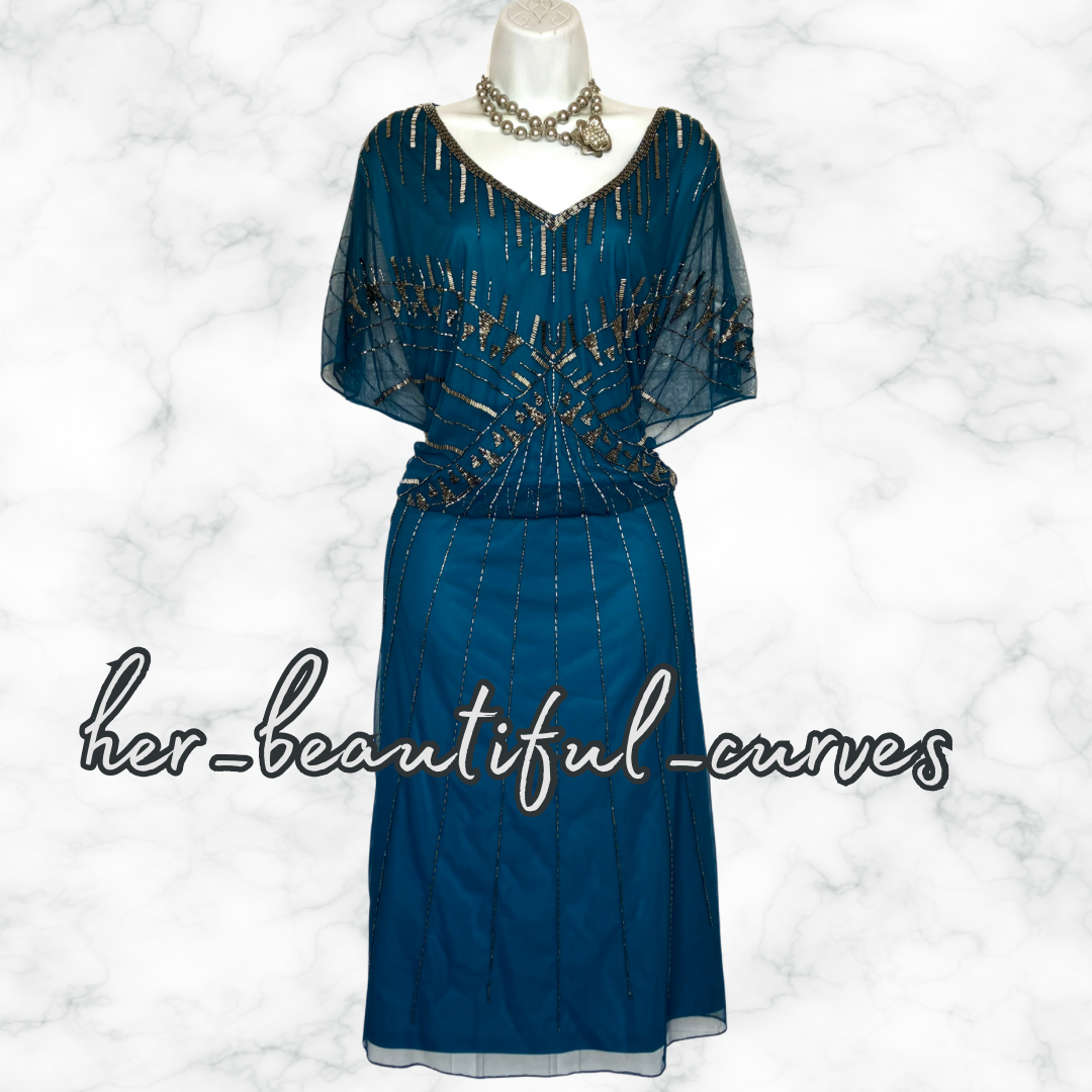 JOANNA HOPE BEADED OCCASION PARTY DRESS SIZE 26