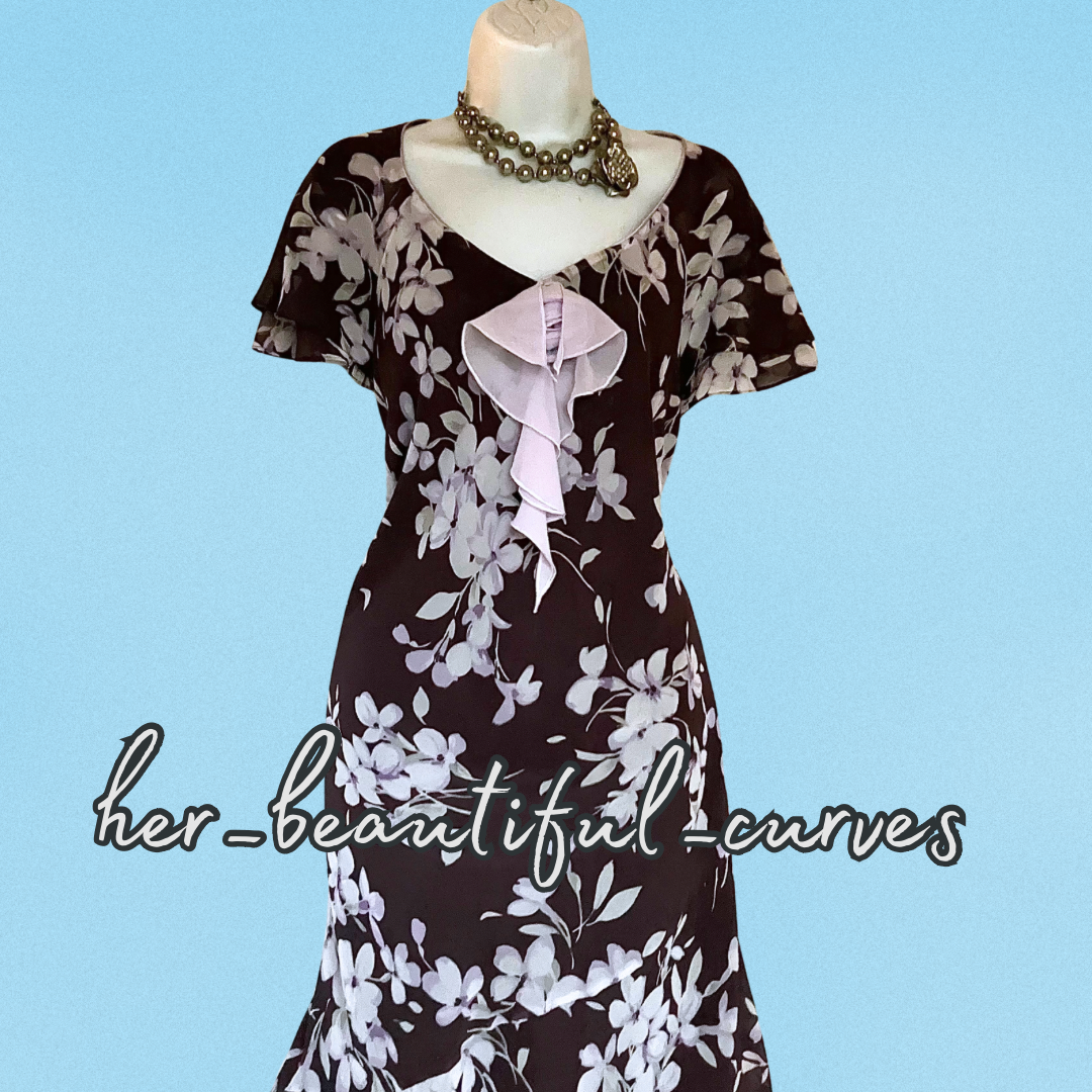 JACQUES VERT FLORAL PRINT WEDDING OCCASION PARTY DRESS SIZE 18 Jacket SIZE 20