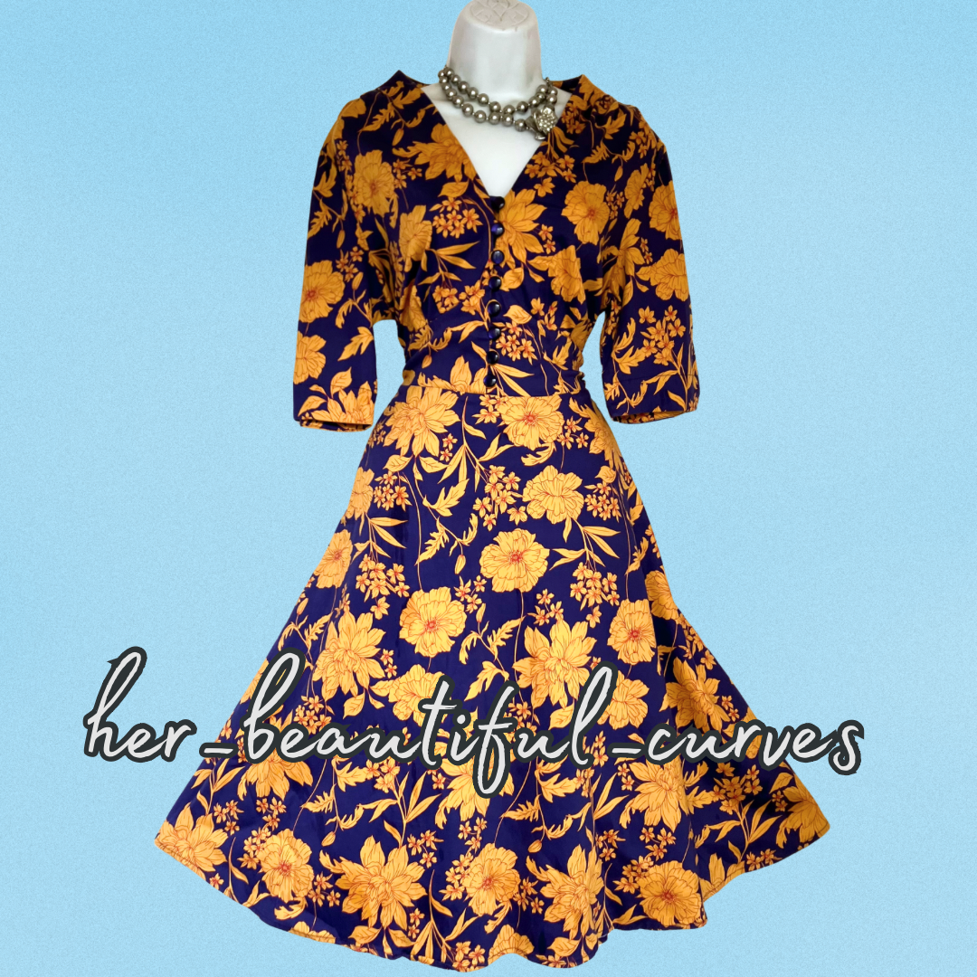 JOE BROWNS FLORAL PRINT OCCASION PARTY DRESS SIZE 16