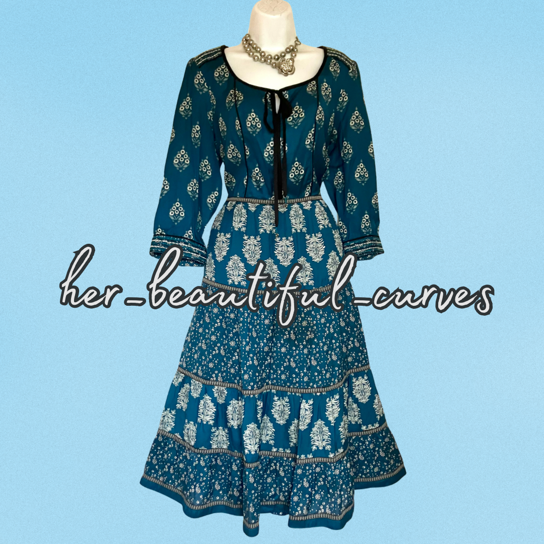 MONSOON FLORAL PRINT BOHO STYLE OCCASION PARTY DRESS SIZE 14