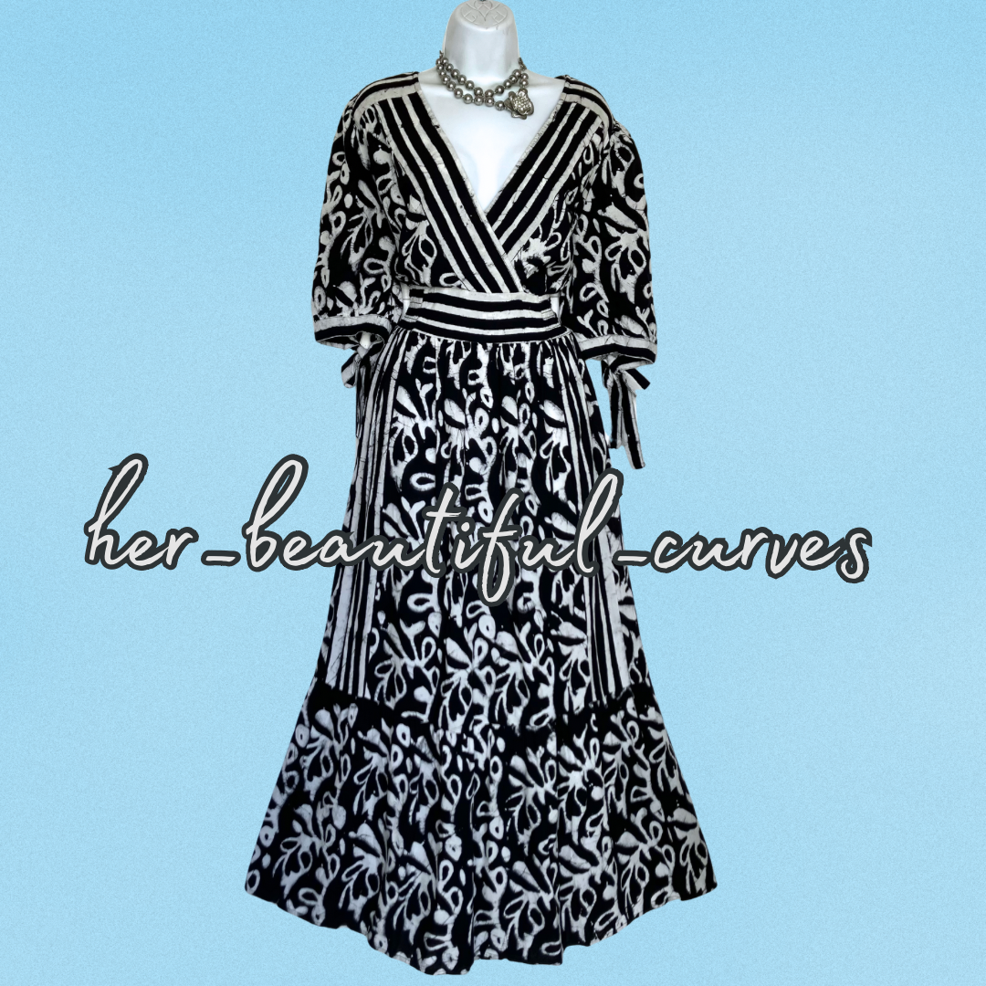 MONSOON ART DECO PRINT WEDDING OCCASION PARTY DRESS SIZE L fits 16/18