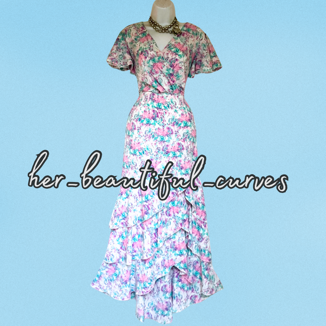 QUIZ DITSY PRINT WEDDING OCCASION PARTY DRESS SIZE 16