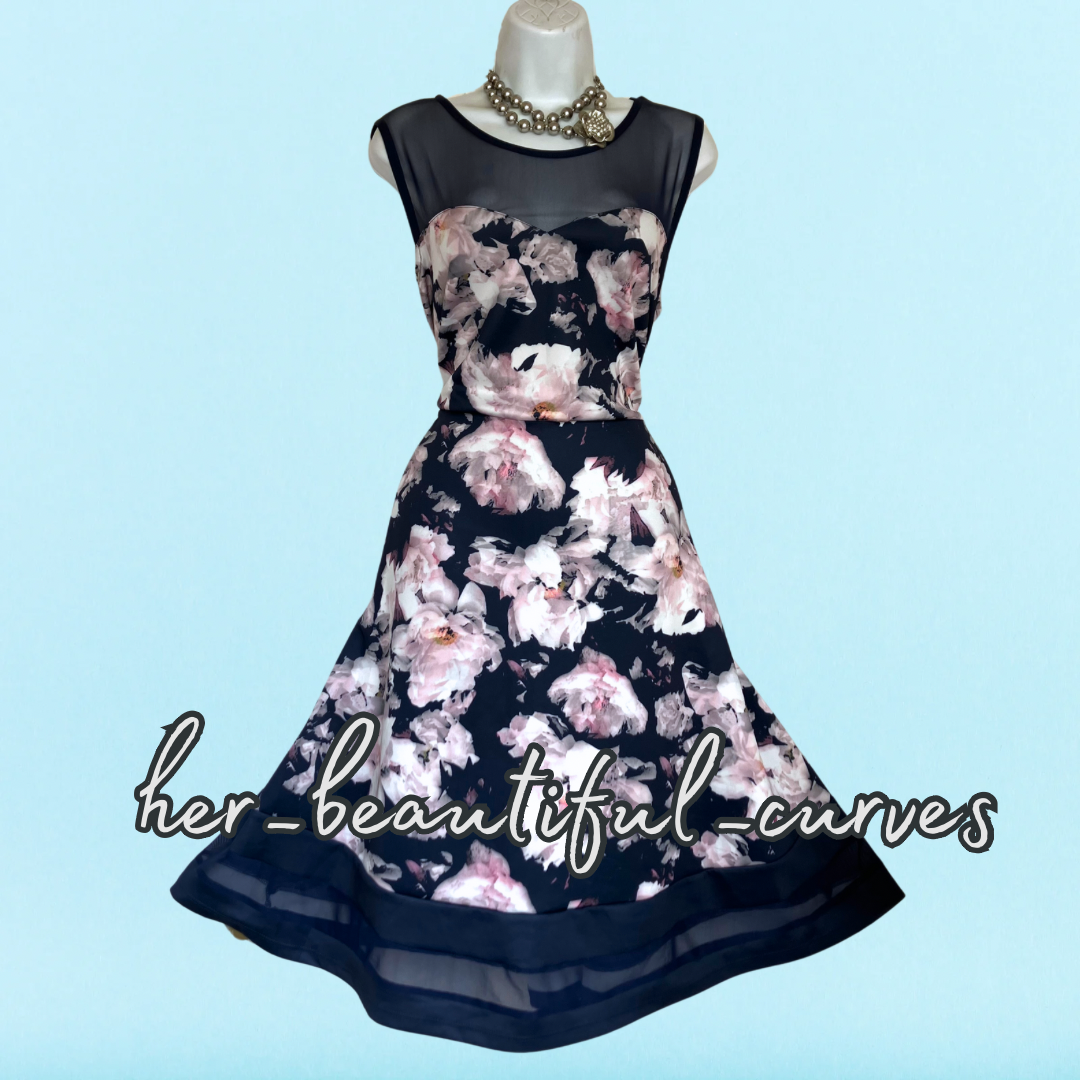JOANNA HOPE FLORAL PRINT WEDDING OCCASION PARTY DRESS SIZE 18
