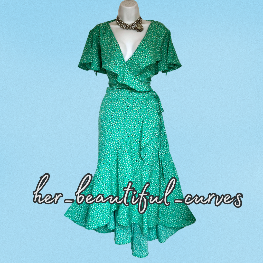 JOE BROWNS FLORAL PRINT WEDDING OCCASION WRAP PARTY DRESS SIZE 24