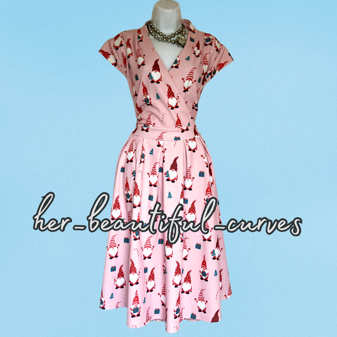 LADY VINTAGE VINTAGE STYLE XMAS OCCASION PARTY DRESS SIZE 22