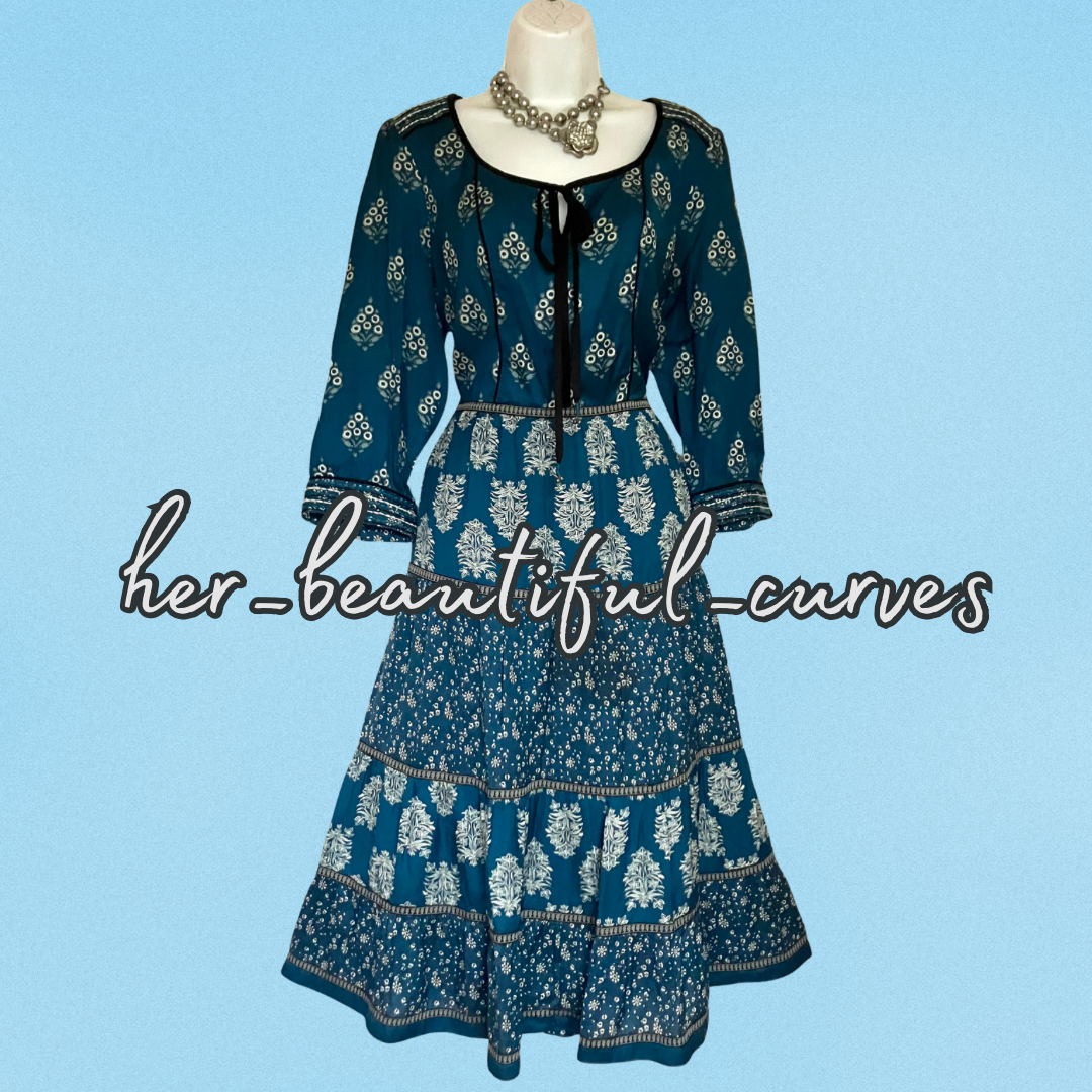 MONSOON FLORAL PRINT BOHO STYLE OCCASION PARTY DRESS SIZE 14