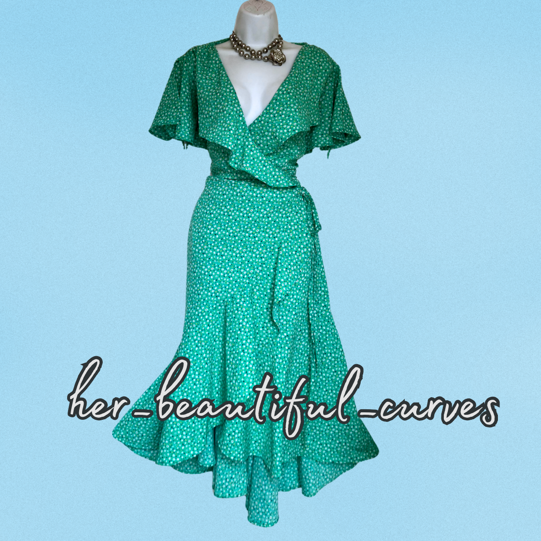 JOE BROWNS FLORAL PRINT WEDDING OCCASION WRAP PARTY DRESS SIZE 24