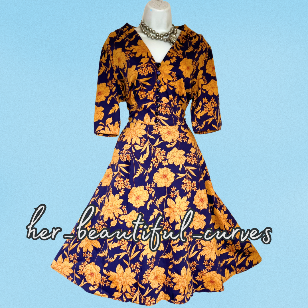 JOE BROWNS FLORAL PRINT OCCASION PARTY DRESS SIZE 16