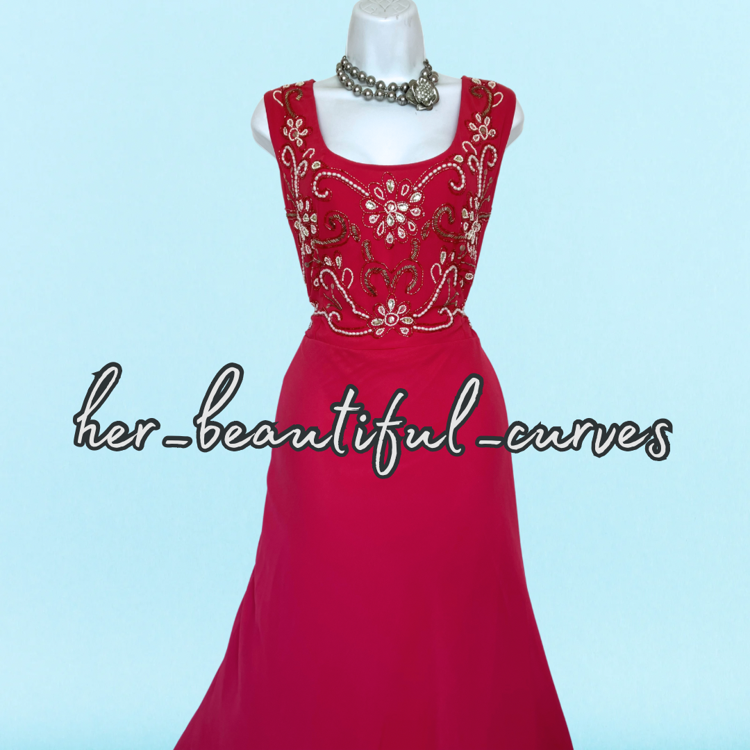 JOANNA HOPE BEADED EMBELLISHED WEDDING OCCASION PARTY DRESS SIZE 24