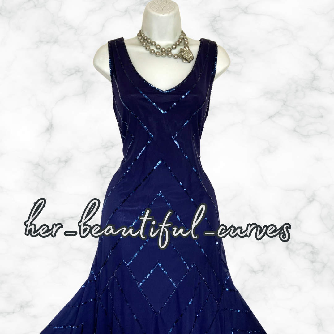 JACQUES VERT SHIMMERY SEQUINS OCCASION PARTY DRESS SIZE 16