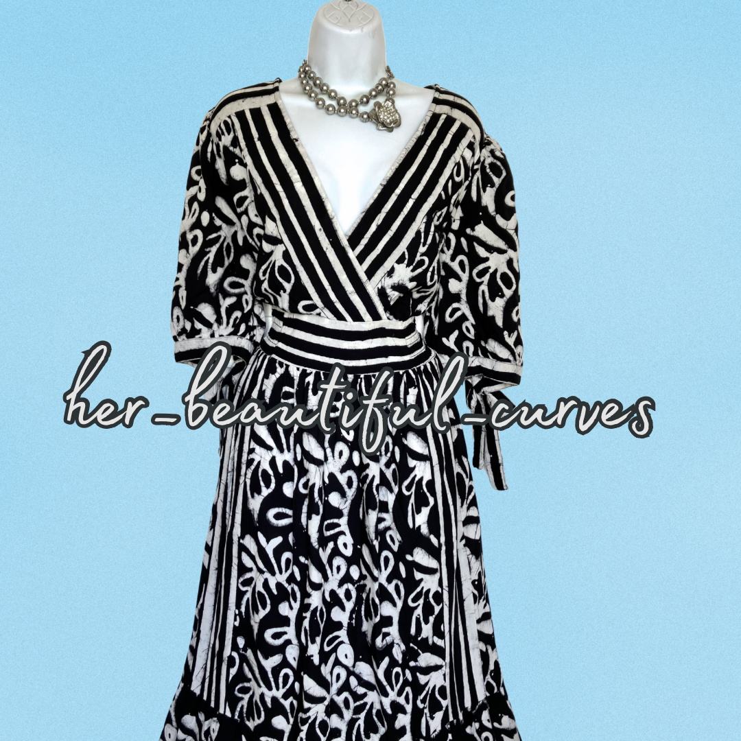 MONSOON ART DECO PRINT WEDDING OCCASION PARTY DRESS SIZE L fits 16/18