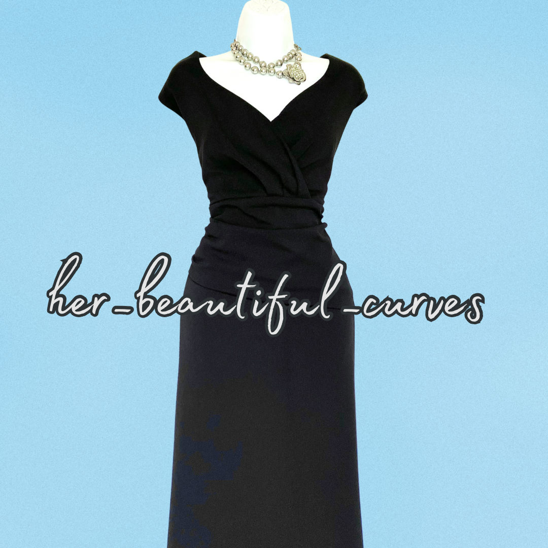 QUIZ BLACK MAXI OCCASION JERSEY EVENING PARTY DRESS SIZE 22