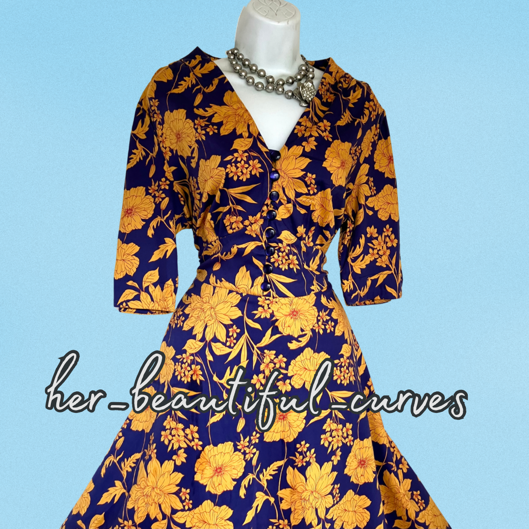 JOE BROWNS FLORAL PRINT OCCASION PARTY DRESS SIZE 16