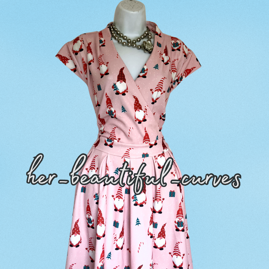 LADY VINTAGE VINTAGE STYLE XMAS OCCASION PARTY DRESS SIZE 22