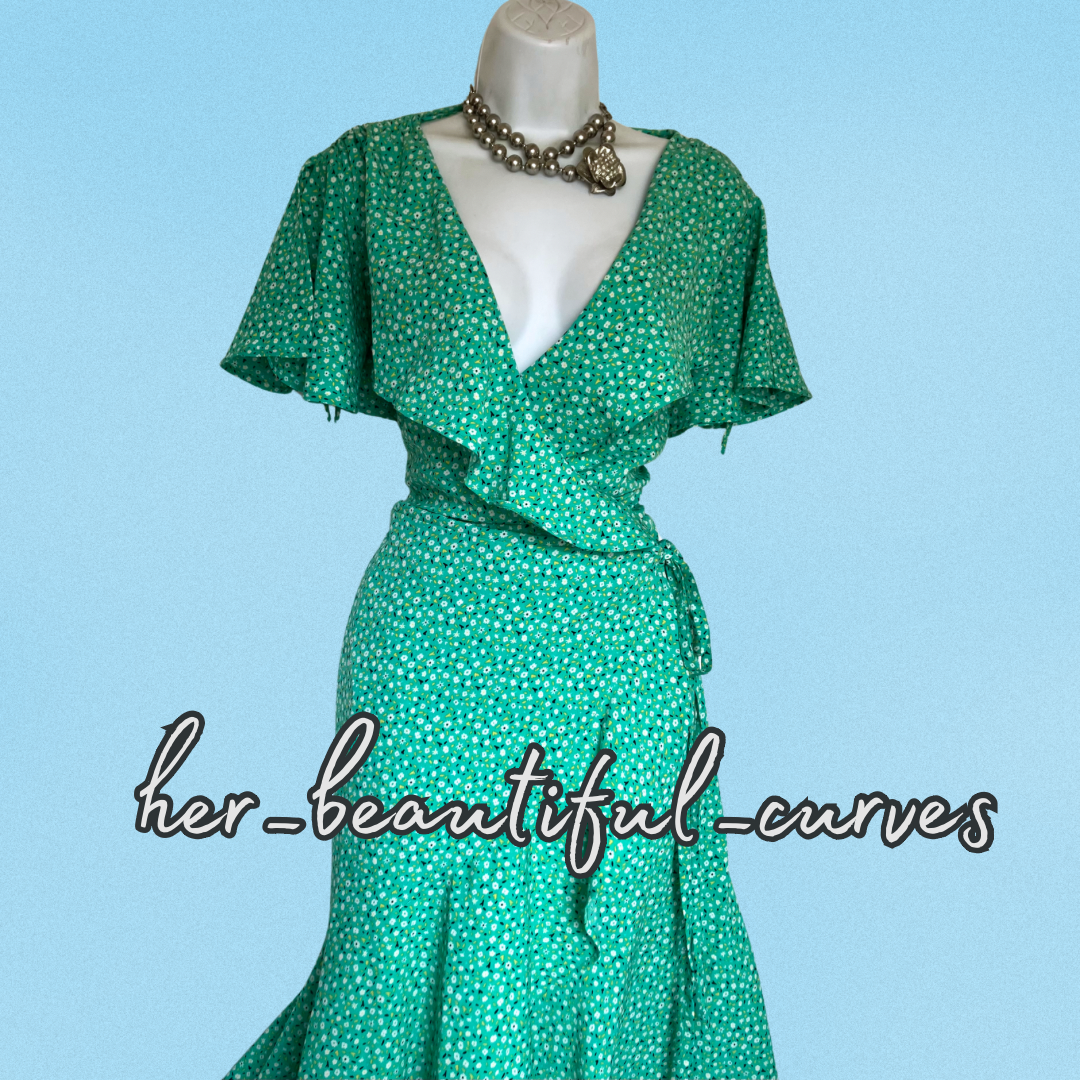 JOE BROWNS FLORAL PRINT WEDDING OCCASION WRAP PARTY DRESS SIZE 24