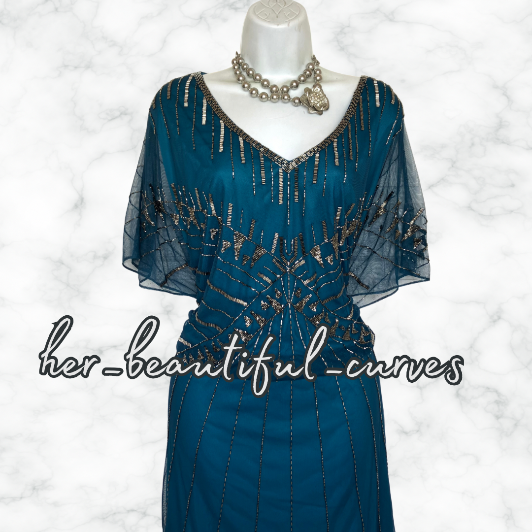 JOANNA HOPE BEADED OCCASION PARTY DRESS SIZE 26