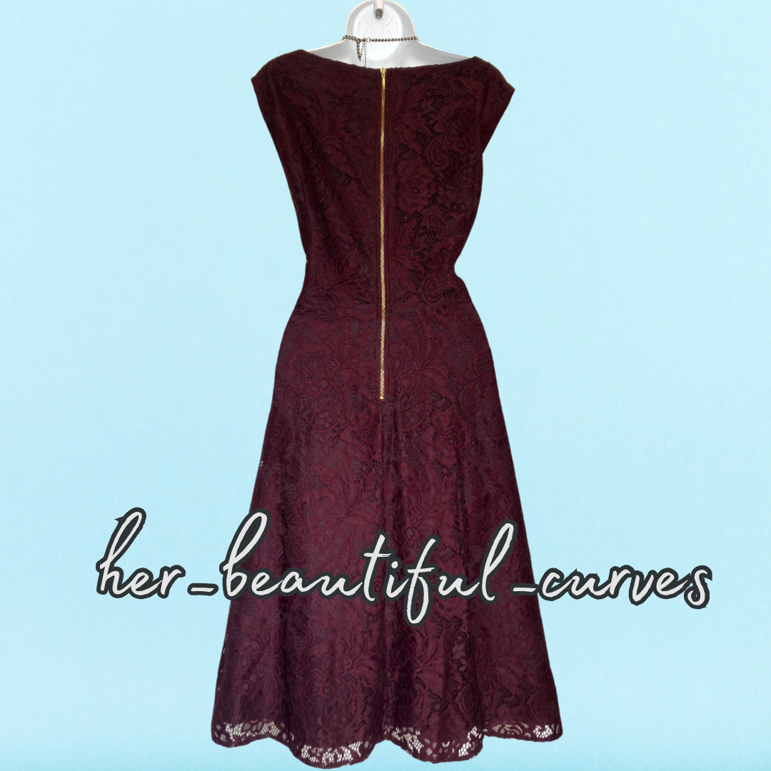 EXQUISITE JOLIE MOI APPLIQUÉ BLOOMS 50's STYLE FLARED PARTY DRESS SIZE 20