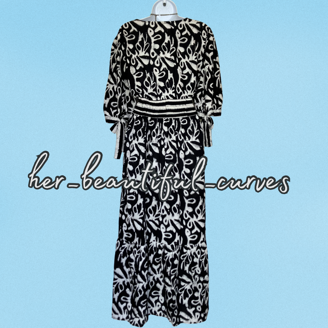 MONSOON ART DECO PRINT WEDDING OCCASION PARTY DRESS SIZE L fits 16/18