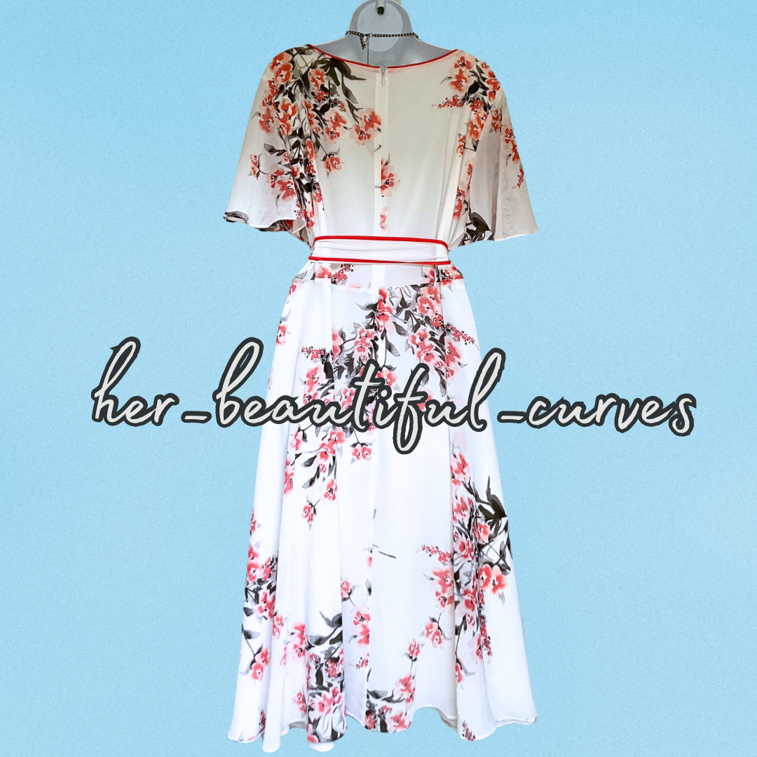 JACQUES VERT FLORAL PRINT WEDDING OCCASION PARTY DRESS SIZE 18