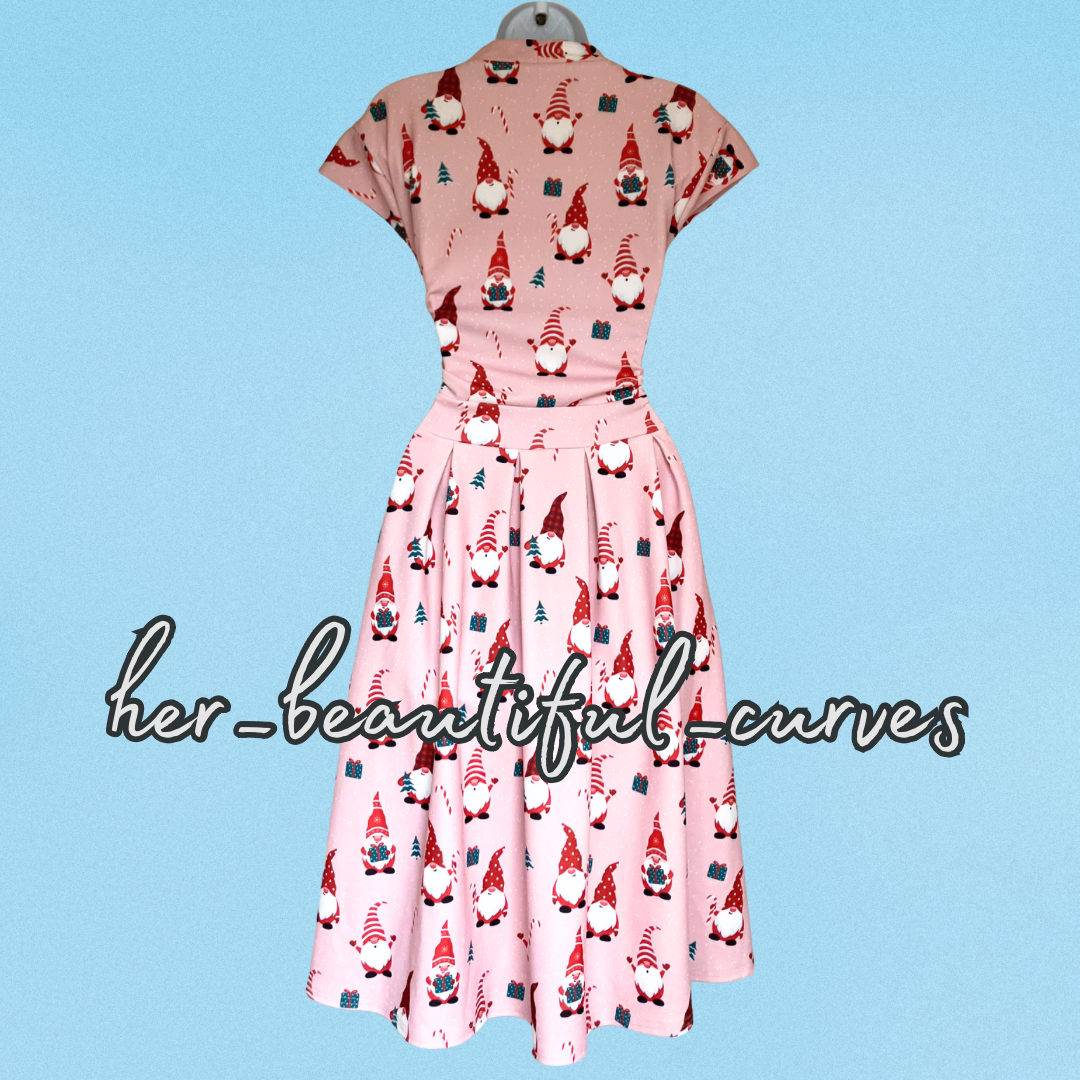 LADY VINTAGE VINTAGE STYLE XMAS OCCASION PARTY DRESS SIZE 22