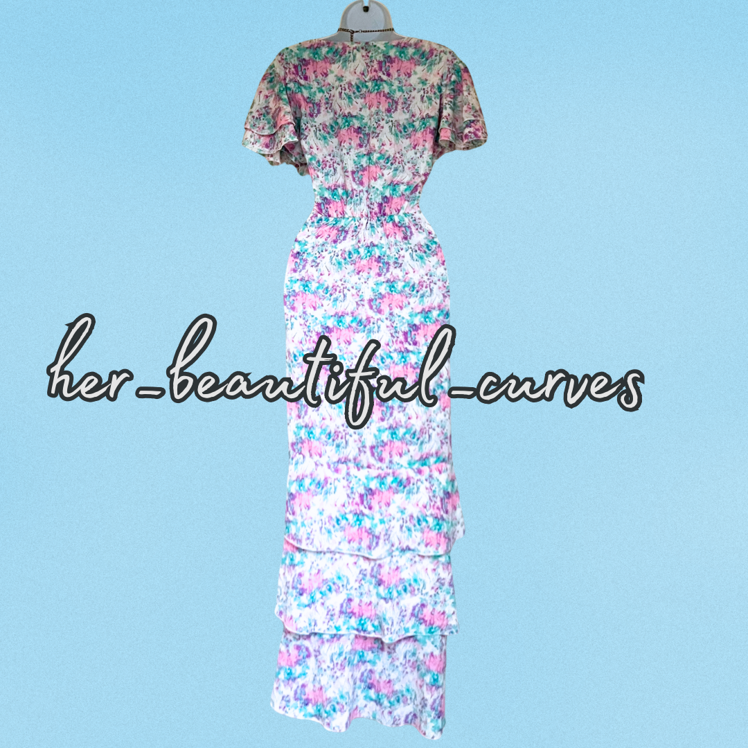 QUIZ DITSY PRINT WEDDING OCCASION PARTY DRESS SIZE 16
