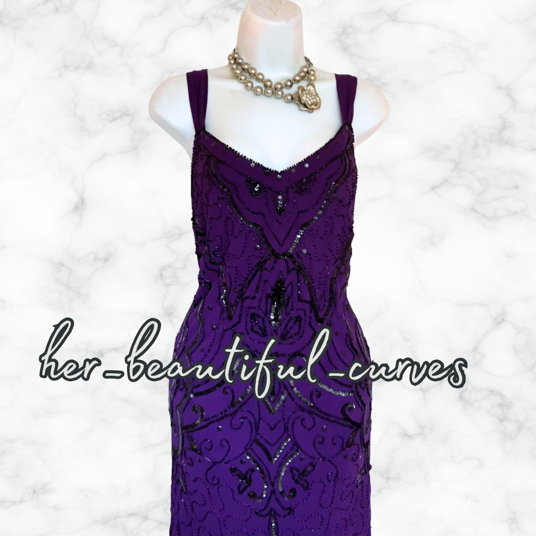 JOANNA HOPE SEQUINED BEADED OCCASION PARTY DRESS SIZE 16 with matching shawl