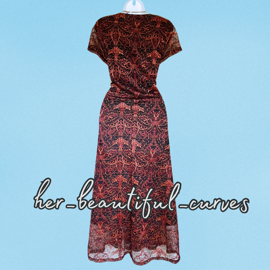 JOE BROWNS EMBROIDERED LACE FLORAL WEDDING OCCASION PARTY DRESS SIZE 20