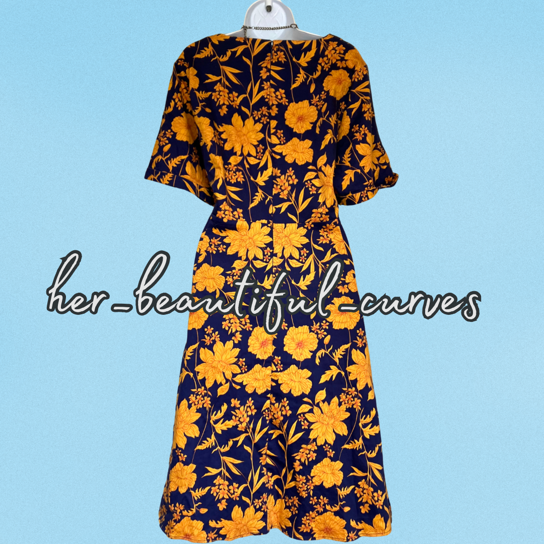 JOE BROWNS FLORAL DRESS WEDDING OCCASION PARTY SIZE 22