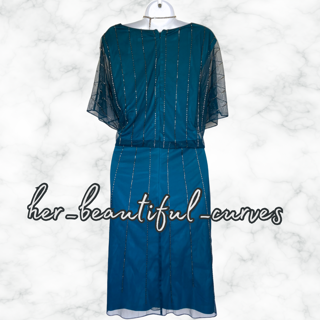 JOANNA HOPE BEADED OCCASION PARTY DRESS SIZE 26