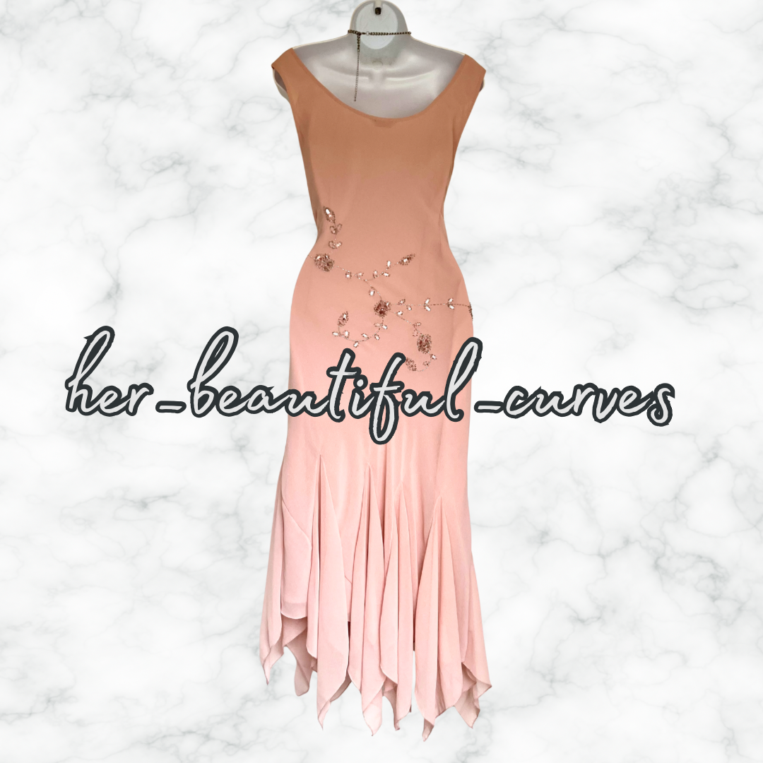 BERKERTEX SEQUINED BEADED OCCASION PARTY DRESS & BOLERO SIZE 18