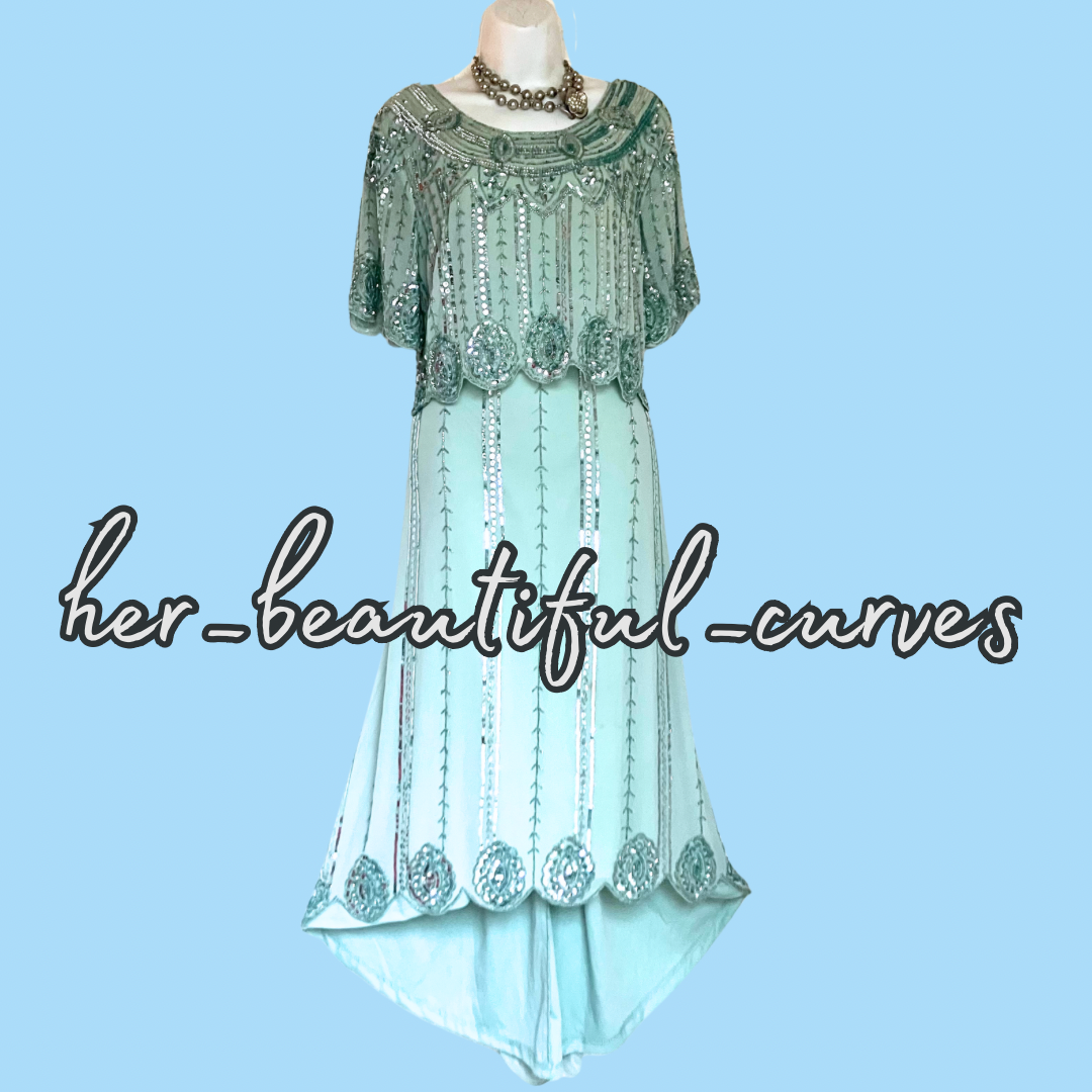 JOANNA HOPE BEADED SEQUINED HI LOW WEDDING OCCASION PARTY DRESS SIZE 18