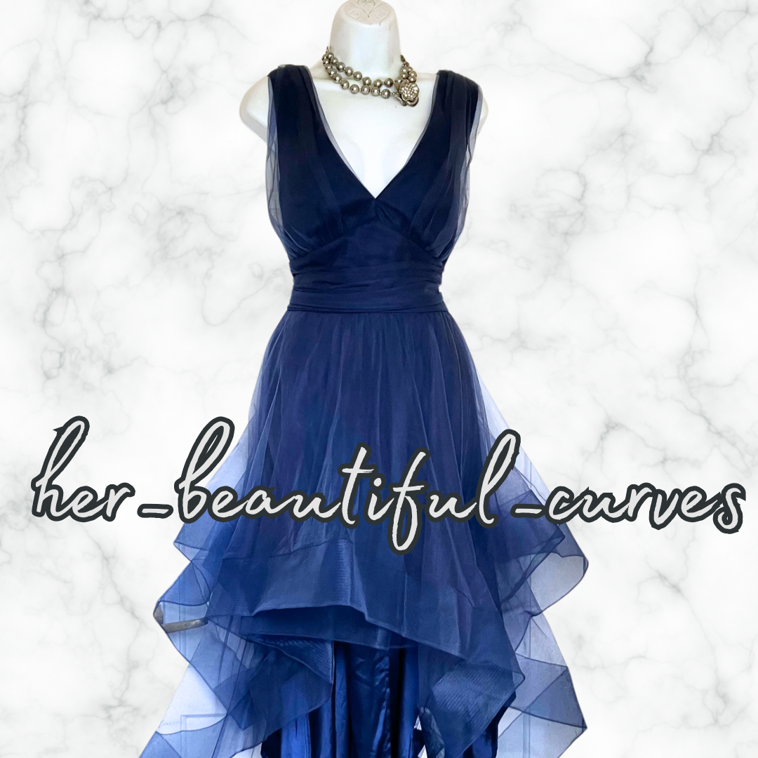 CHI CHI LONDON HI LOW WEDDING OCCASION EVENING PARTY DRESS SIZE 18