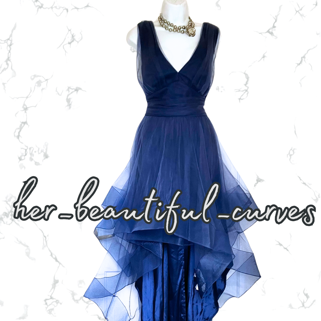 CHI CHI LONDON HI LOW WEDDING OCCASION EVENING PARTY DRESS SIZE 18