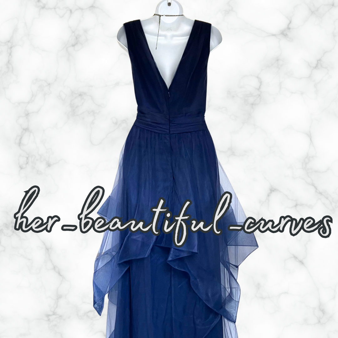 CHI CHI LONDON HI LOW WEDDING OCCASION EVENING PARTY DRESS SIZE 18
