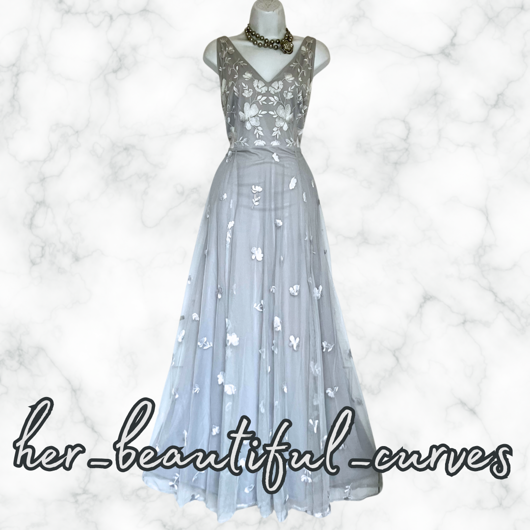 MONSOON EMBROIDERED FLORAL MAXI WEDDING OCCASION EVENING PARTY DRESS SIZE 16