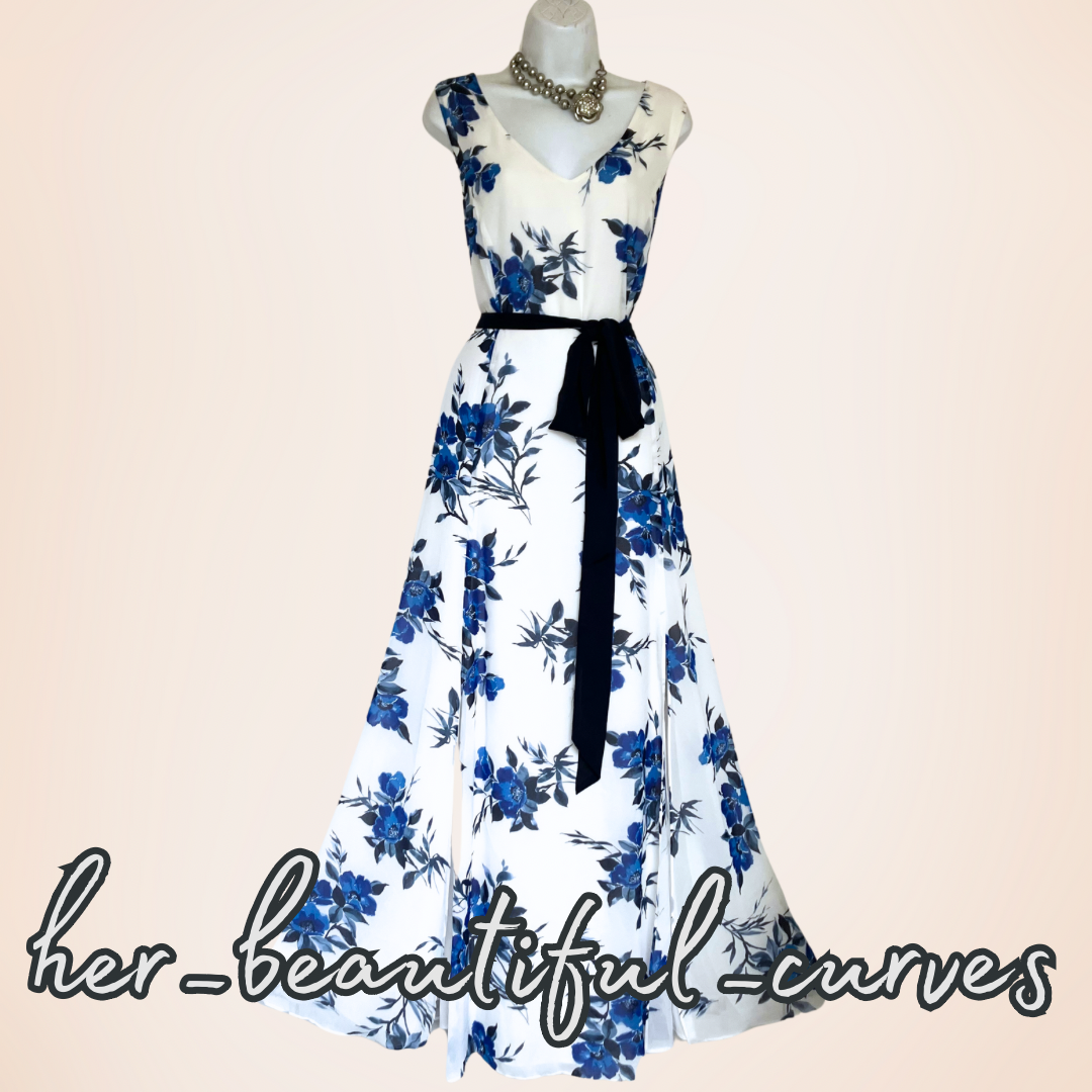JACQUES VERT FLORAL PRINT WEDDING OCCASION PARTY MAXI DRESS SIZE 16 new