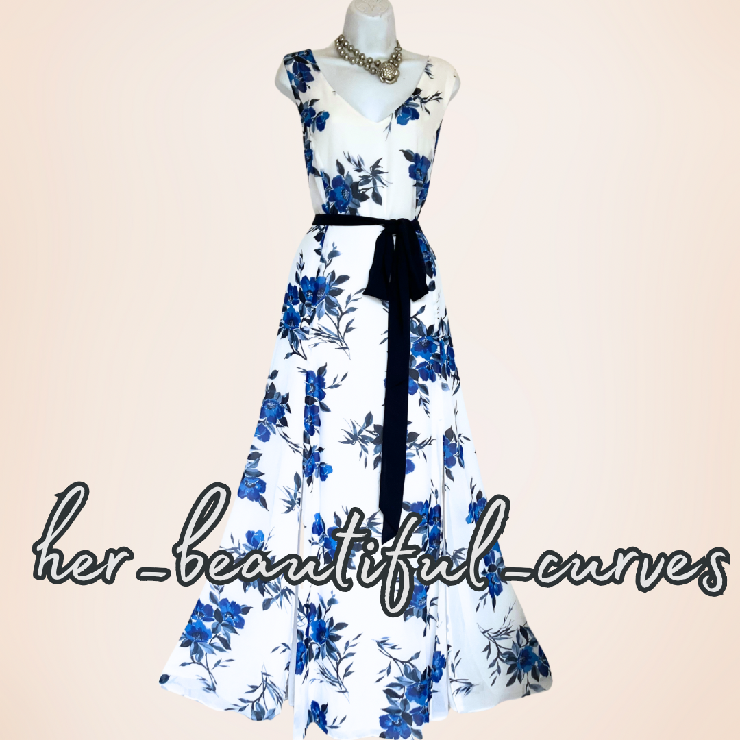 JACQUES VERT FLORAL PRINT WEDDING OCCASION PARTY MAXI DRESS SIZE 16 new