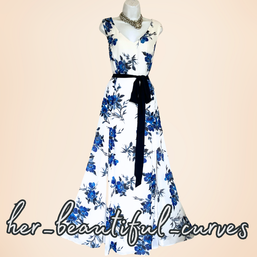 JACQUES VERT FLORAL PRINT WEDDING OCCASION PARTY MAXI DRESS SIZE 16 new