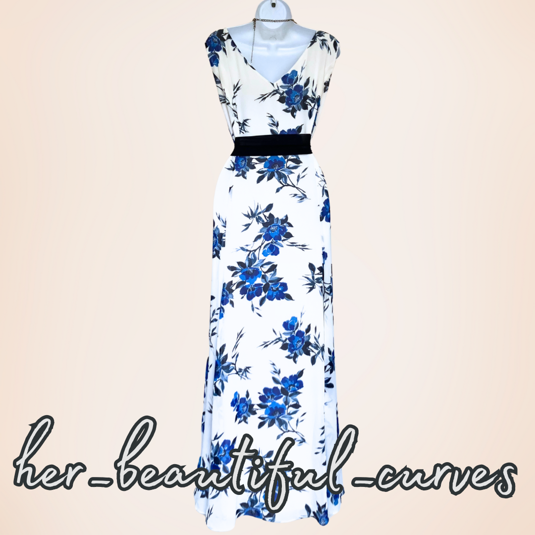 JACQUES VERT FLORAL PRINT WEDDING OCCASION PARTY MAXI DRESS SIZE 16 new