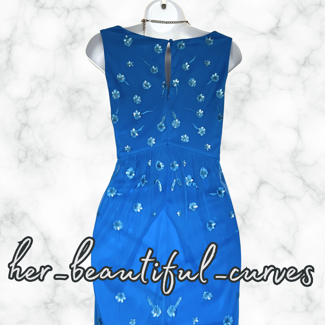 MONSOON SEQUINNED EMBROIDERED WEDDING OCCASION PARTY DRESS SIZE 18