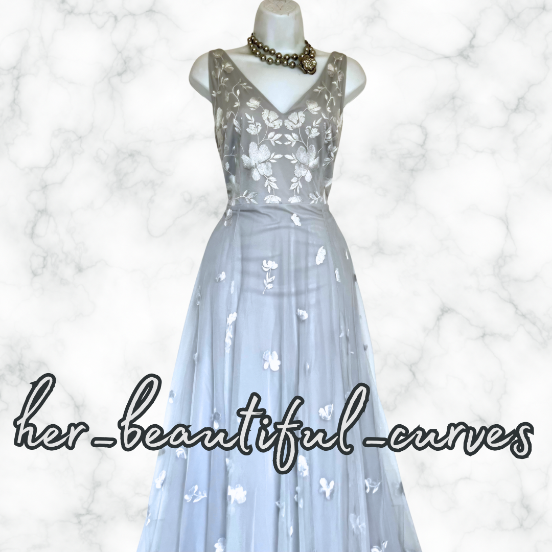 MONSOON EMBROIDERED FLORAL MAXI WEDDING OCCASION EVENING PARTY DRESS SIZE 16