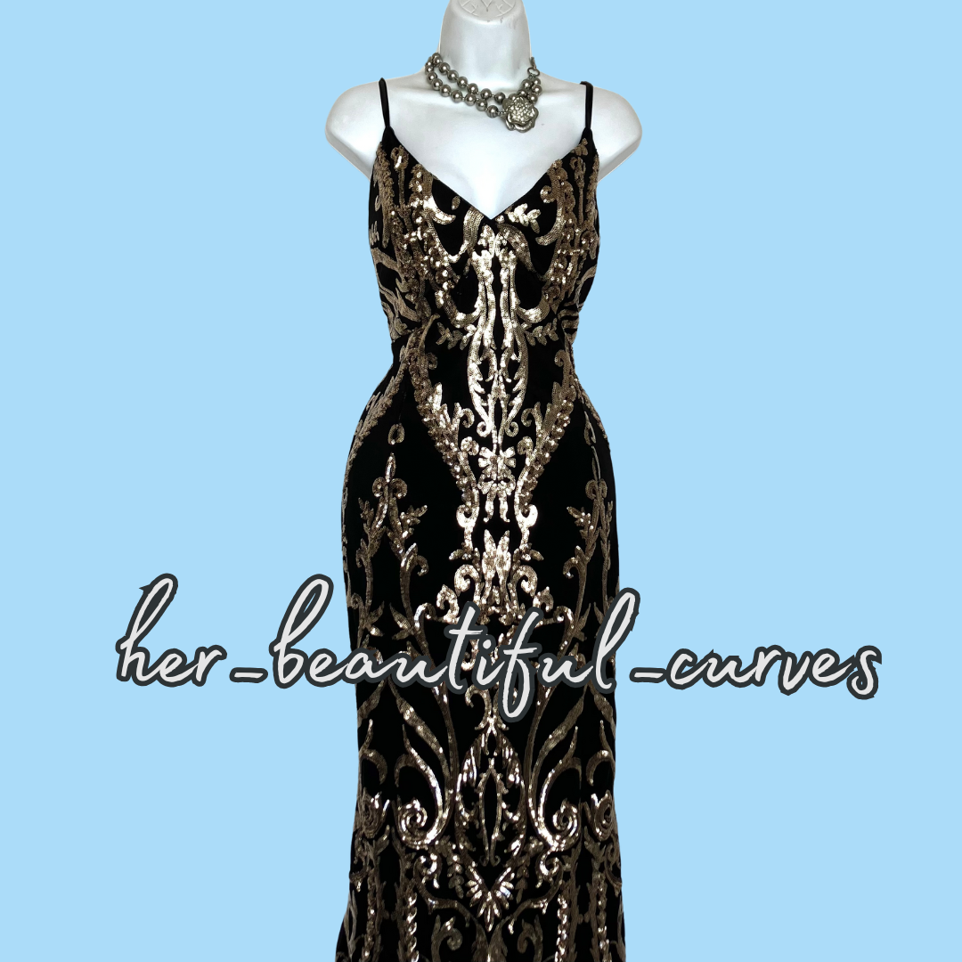 QUIZ SHIMMERING SEQUINS MAXI EVENING OCCASION PARTY DRESS SIZE 18