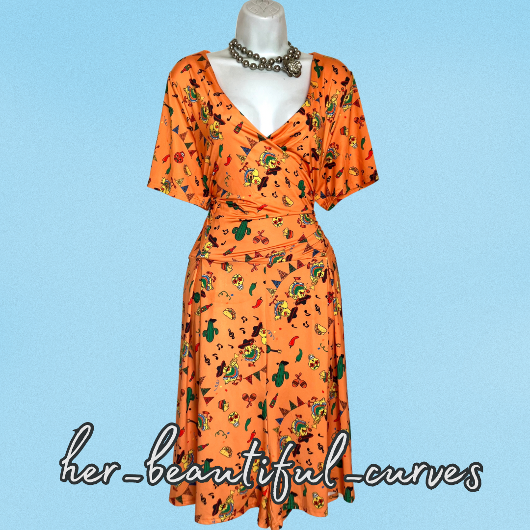 LINDY BOP MARIACHI HENS PRINT PARTY PLAYSUITS SIZE 20