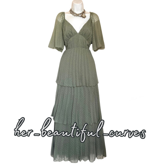ASOS TIERED WEDDING OCCASION PARTY DRESS SIZE 14